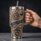 Premium ROTI 40oz Tumbler With Handle TNSM