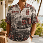 PREMIUM KNWT HAWAIIAN SHIRT LNTH