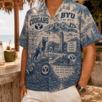 PREMIUM BYU HAWAIIAN SHIRT TTNL