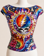 Premium GRFD Fitted Statement Top HTTT