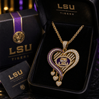 LSUT Solid Gold Chain with Diamond Pendant TTTT