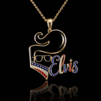 ELV Solid Gold Chain with Diamond Pendant BMD