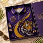 PREMIUM LSU EMBOSS POLO SHIRT HQH