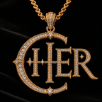 CHER Solid Gold Chain with Diamond Pendant TTTT