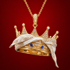 TSK Solid Gold Chain with Diamond Pendant TMH