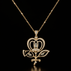 FLM Solid Gold Chain with Diamond Pendant BMD
