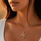 FLM Solid Gold Chain with Diamond Pendant BMD