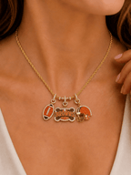 CLVB Solid Gold Chain with Diamond Pendant TTTT