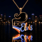 ELV Solid Gold Chain with Diamond Pendant BMD