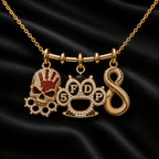 FFDP Solid Gold Chain with Diamond Pendant BMD