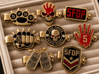 FFDP Elegant Gold Mini Barrettes for Women TMH