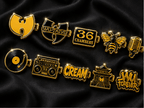WTC Elegant Gold Mini Barrettes for Women TMH