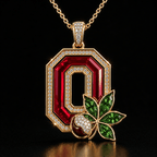 OSB Solid Gold Chain with Diamond Pendant TMH