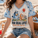 Premium BLU V-neck Shirt NTNA