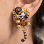 Premium LSU Dangle Earrings HQH