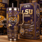 LSU 40oz Tumbler With Handle TTNL