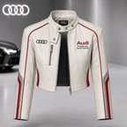 Premium AUD Cropped Leather Zipper Jacket TNSM