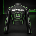 Premium KWSK Cropped Leather Zipper Jacket TNSM