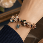 ALW round braided leather cord Charm Bracelet Set NHVH