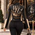 Premium WNHT Cropped Leather Zipper Jacket PVNA