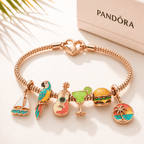 JBT Rose Gold Charm Bracelet Set TTTT