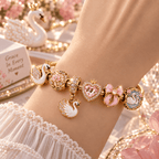 SWAN Gold Charm Bracelet Set PTT