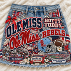 OMR Embellished Denim Skirt NTKO