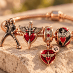 BJV Gold Charm Bracelet Set NHVH
