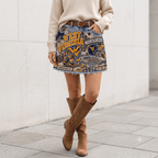 WVM Embellished Denim Skirt NTKO