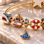 JAWS Gold Charm Bracelet Set BMD