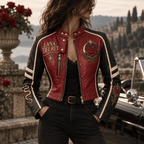 Premium LDR Cropped Leather Zipper Jacket TTMH