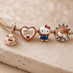 HLKT Rose Gold Charm Bracelet Set TMH