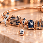 NYY Gold Charm Bracelet Set PNPA