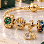 ROLX Gold Charm Bracelet Set VTH