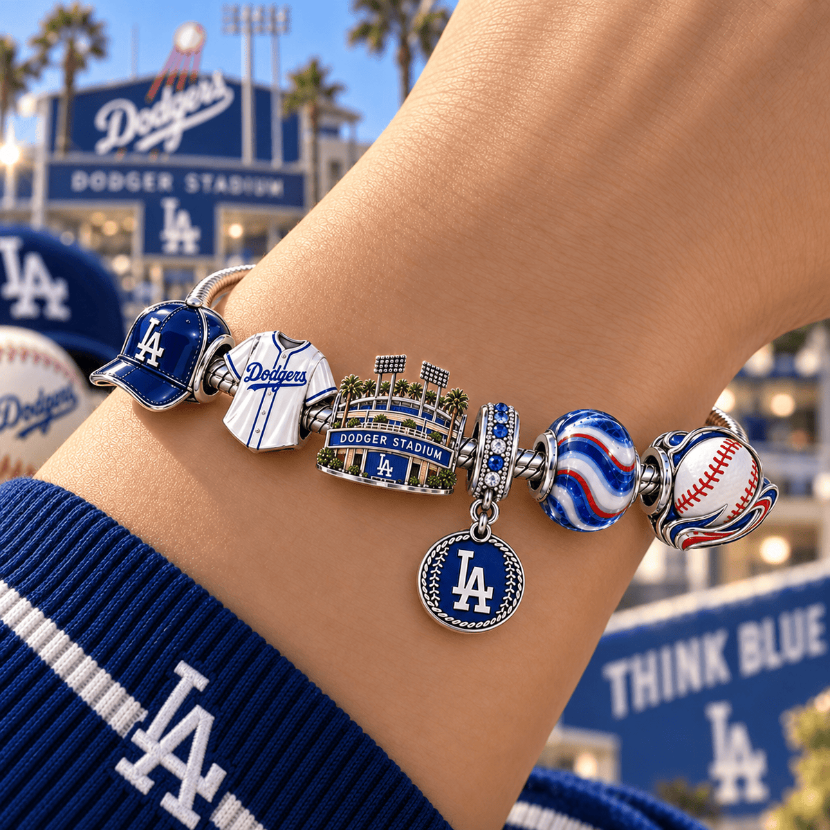 LAD Silver Charm Bracelet Set NHVH