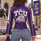 Premium TCU Cropped Leather Zipper Jacket TTMH