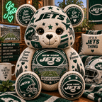 NYJ Bear Custom Shaped Pillow