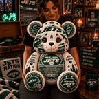 NYJ Bear Custom Shaped Pillow