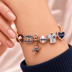 NYY Rose Gold Charm Bracelet Set TMH