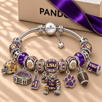 LSU Silver Charm Bracelet Set NTTB