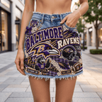 BTR Embellished Denim Skirt NTKO