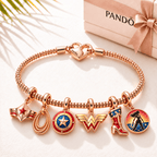 WDWM Rose Gold Charm Bracelet Set TTTT