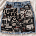 LKP Embellished Denim Skirt DNBN