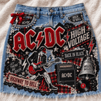 ACDC Embellished Denim Skirt DNBN
