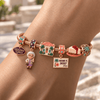 TGG Rose Gold Charm Bracelet Set HQH