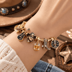 HWJ Gold Charm Bracelet Set TTN