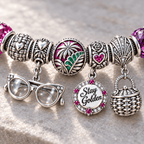 TGG Silver Charm Bracelet Set NTTB