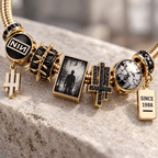 NIN Gold Charm Bracelet Set PTT