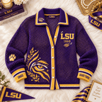 LSU Women’s Open-Knit Cardigan NTKO