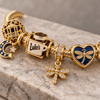 GMG Gold Charm Bracelet Set PTKL